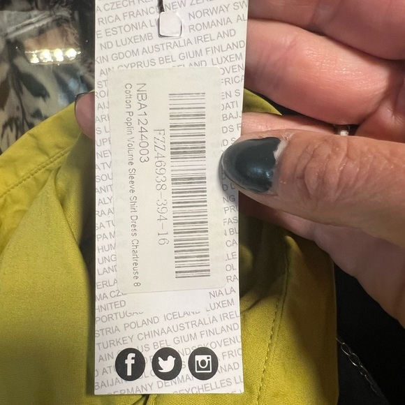 NWT—BOOHOO COTTON POPLIN PUFF SLEEVE SHIRT DRESS SZ 4 - Picture 9 of 11